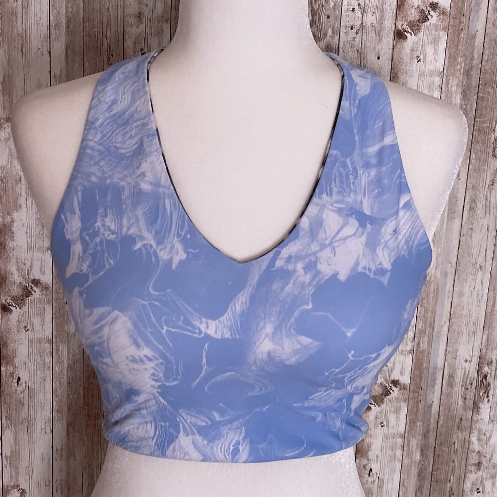 LINC Blue and White Sports Bra size Small